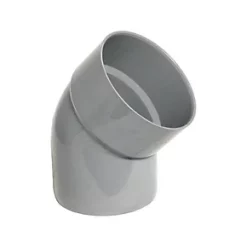 FloPlast Push-Fit 135° Double Socket Bottom Offset Bend Grey 110mm