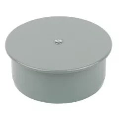 FloPlast Push-Fit Socket Plug Grey 110mm