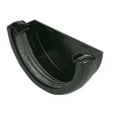 FloPlast Half Round External Stop End Black 112mm