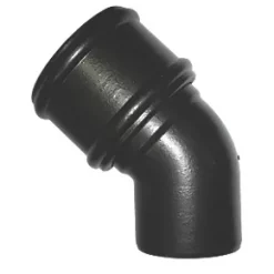 FloPlast Push-Fit 135° Single Socket Bend (Socket/Spigot) Black 110mm