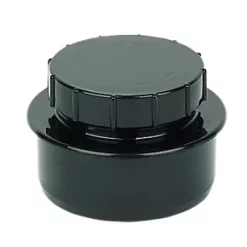 FloPlast Push-Fit Screw-On End Cap Black 110mm