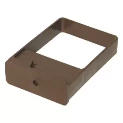 FloPlast Square Line Square Downpipe Clips Single Fix Brown 65mm 10 Pack