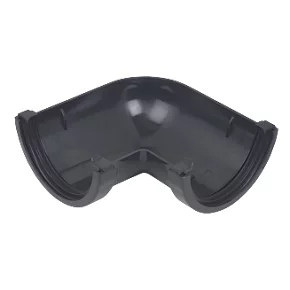 FloPlast Mini Line 90° Half Round Bracket Black 76mm