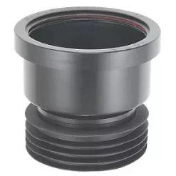 McAlpine Push-Fit Single Socket Drain Connector Black 110mm