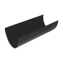 FloPlast Hi-Cap Half Round Gutter Black 115mm x 3m