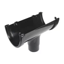 FloPlast Hi-Cap Round Running Outlet Black 115mm x 68mm