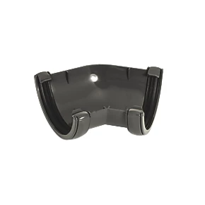 FloPlast 135° Half Round Gutter Angle Anthracite Grey 112mm