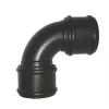 FloPlast Push-Fit 92.5° Double Socket Bend Black 110mm