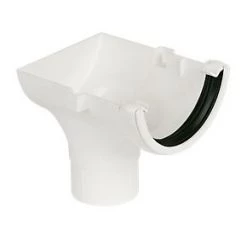 FloPlast Round Stop End Outlet White 112mm x 68mm