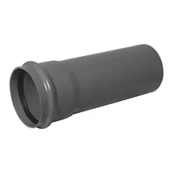 FloPlast Push-Fit Single Socket Soil Pipe Anthracite Grey 110mm x 3m 2 Pack