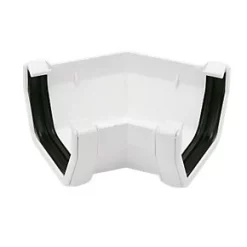 FloPlast Square Line 135° Square Gutter Angle White 114mm