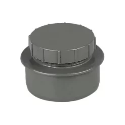 FloPlast Push-Fit Screwed Access Cap Anthracite Grey 110mm