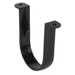 FloPlast Half Round Clips Black 68mm 10 Pack