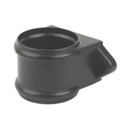 FloPlast Push-Fit Double Socket Pipe Coupler Black 110mm